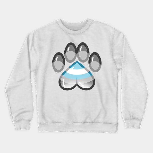 LGBTQ+ Pride Heart Paws - Demiboy Crewneck Sweatshirt by leashonlife